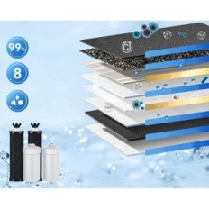 Sistema di purificazione dell'acqua Purawell, 8 tappe, 4 filtri, 8,5 litri