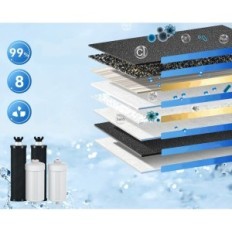 PuraWell Water Puhdistusjärjestelmä, 8 vaihetta, 4 suodatinta, 8,5 litraa