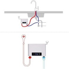 Elektrisk vandvarmer cjhzqyy, 3500 W, hvid
