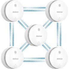 Détecteur de fumée du réseau Sansualarm 85db Senseur Intelligent Capteur d'incendie avec alarme sonore