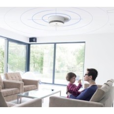 Nätverksrökdetektor Wisualarm 85dB Intelligent brandgivare med ljudlarm