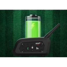 Interfono con auricolari Ejas V6C, Bluetooth, 850 mAh, 1200 m, 2 pezzi.