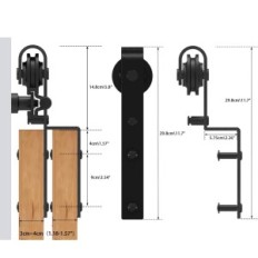 Exposición de accesorios deslizantes Bonikluba, 6.6FT / 203cm