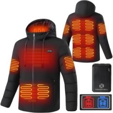 Xinsonyuell Heated Jacket, 10000mAh, 11 Varmezoner, Størrelse M