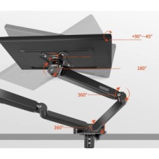 Hillport M22B Monitor Maniglia, 2 monitor, da 17 a 30 pollici, usati