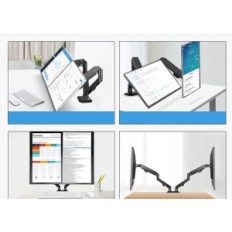 Hillport M22B Monitor Manija, 2 monitores, de 17 a 30 pulgadas, usado