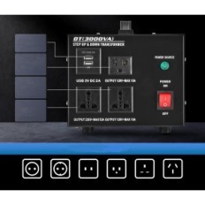 CREWORKS, 3000 W converter, from 220-240 V to 110-120 V, USB