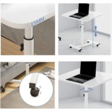 Uand Home mobil asztal kerekeken fehér funkcionális táblázat a munka és a modern belső terek