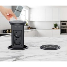 Chargeur sans fil Dinolink, 2 USB C, 2 Câble USB A, 10W, 2 M