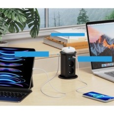 "Dinolininkas" belaidis įkroviklis, 2 USB C, 2 USB A, 10W, 2 m kabelis