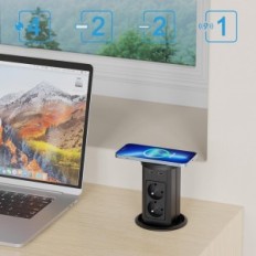 Caricabatterie wireless DinoLink, 2 USB C, 2 USB A, 10W, cavo 2 m