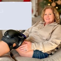 Forthiq Pro Knee Massager + Svart. Moderne varme- og massasje terapi enhet