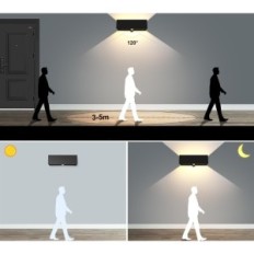 Lampada Kingwen, 30 W, 120 °, 3000K bianco caldo, IP65, nero, 2 pezzi.