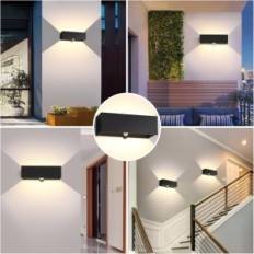 Lampa Kingwen, 30 W, 120 °, 3000K Hot White, IP65, černá, 2 ks.