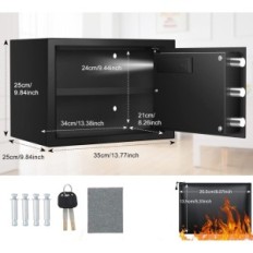 Beschädigter feuerfester Mejasg 25L Safe mit wasserdichtem Portfolio