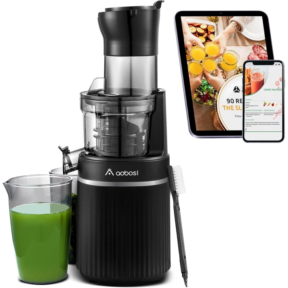 Aobosi SW-022 200 Squeezer en jus de fruits de fruits et légumes en noir