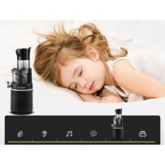 Aobosi SW-022 200 Squeezer i svart sakte safe for frukt og grønnsaksjuice