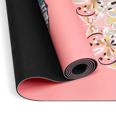 YOGA MAT 1103 Jóga szőnyeg természetes gumiból és környezetbarát PU anyagból — közeli kép a felületről