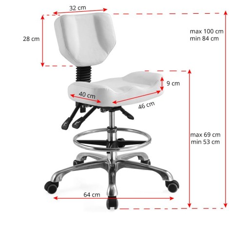 Kozmetični stol a-4299 bel — sprednji pogled