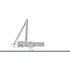 Auto-proche de la porte Sophia DK9000 Silver pour les portes commerciales. Durable