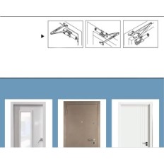 Self-closer to the door Sophia DK9000 silver for commercial doors. Durable