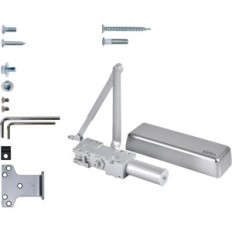 Self-closer to the door Sophia DK9000 silver for commercial doors. Durable