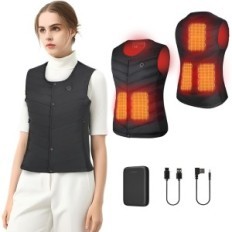 Heating vest for women Vofuoti, 10000 mAh, 3.7 V, USB, size L