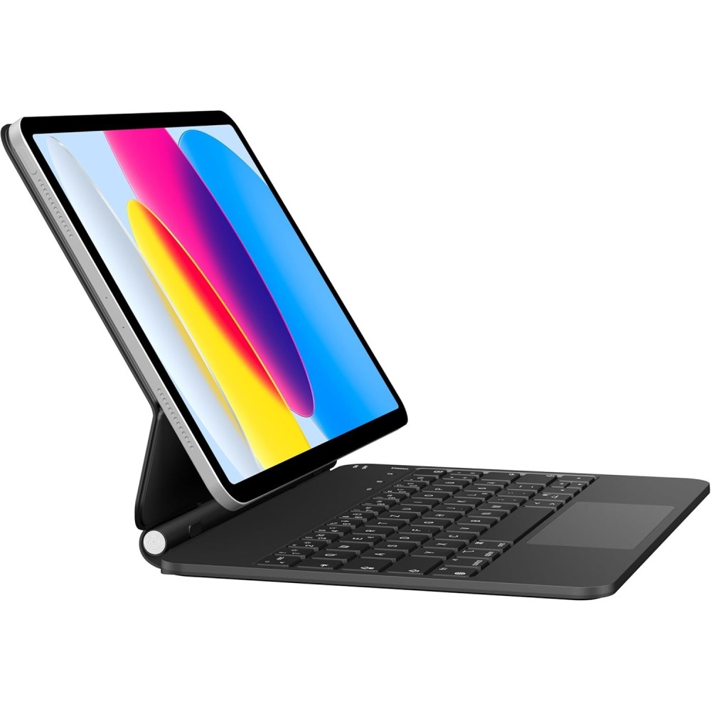 Caso com teclado NUFLAZ para iPad 10 geração (2022), Qwertz, preto e cinza