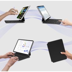 Případ s klávesnicí Nuflaz pro generaci iPad 10 (2022), Qwertz, černá a šedá