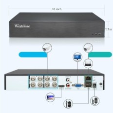 CCTV 1080p 5 MP HDMI 8 TB Täielik Westshine Seire jälgimiseks HD kaamerate salvestaja ja kettaga