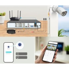 CCTV 1080P 5 MP HDMI 8 TB Terminé Westshine Ensemble de surveillance avec enregistreur et disque de caméras HD