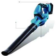 Másodlagos Viemyl levél fúvó, 21 V, 2x300 mAh