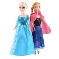 Elsa Dolls og Anna 28cm fra filmlandet af isfrosset et sæt dukker med bevægelige lemmer og tøj