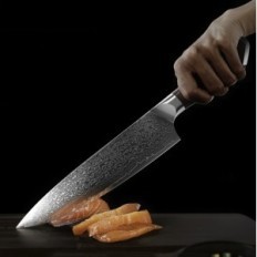 Cuchillo DMS-702 al jefe del material VG-10 335 MM. Cuchillo de cocina profesional chef con una hoja VG-10 y un mango ergonómico