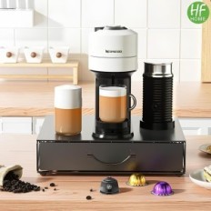 Drawer for HFHOME VERTOULINE Capsules with tempered glass for 40 Vertuo capsules