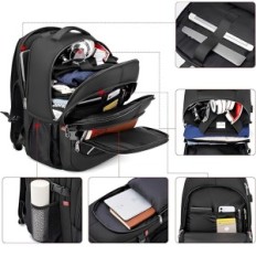 Zaino per laptop della Della GAO Grande capacità su tasche indipendenti che forniscono un sacco di spazio di archiviazione