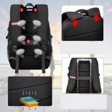 Dolla Gao laptop mochila grande capacidade sobre bolsos independentes que fornecem um monte de espaço de armazenamento