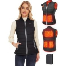 Vestido aquecido Vofuoti, 3 níveis de aquecimento com powerbank, M, danificado