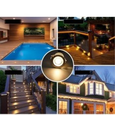 20 LED lámpa készlete vízálló padlófényekhez, amelyek útvonalakat és teraszokat világíthatnak meg