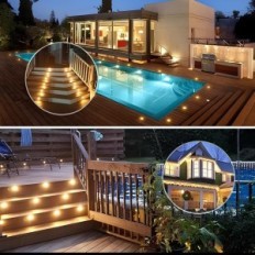 Ένα σύνολο από 20 λαμπτήρες LED για λαμπτήρες ανθεκτικές στο νερό που εσοχή για διαδρομές φωτισμού και βεράντες