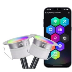 Gulvlamper RGBIC LED 20 stk. WIFI 31 mm IP67 Pixel Smart Lighting af Garden Drive