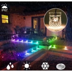 Põrandalambid RGBIC LED 20 tk. WiFi 31 mm IP67 Pixel Smart valgustus aiaketta