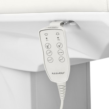 Azzurro 891 električna kozmetička stolica bijela — detaljni prikaz upravljača