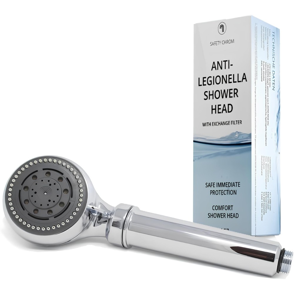 Sanquell showerhoved, 5 indstillinger, 1/2 tommer, forkromet udstilling