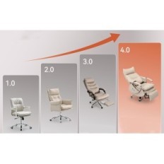 Silla de oficina EMIH con un escabel, 2200 mah, beige