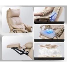 Emih kontorstol med en fodskammel, 2200 mAh, beige