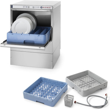Diskmaskin för rätter + Dispenser + Pumpkorg 50x50cm 400V 3-program