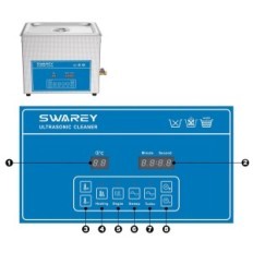 Digitálne ultrazvukové swarey 15L 360W čistič na čistenie náradia a presné časti