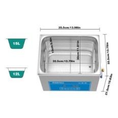 Digital Ultrasonic Swarey 15L 360W Cleaner for rengjøringsverktøy og presisjonsdeler