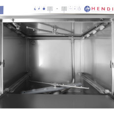 Máquina de lavar louça para pratos + Dispenser + Basqueira 50x50cm 400V 3 Programas